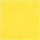 VOORDEELPAK: 5 Pakjes van Gele servetten, 2 lagen, 33 cm - verpakking van 50 servietten