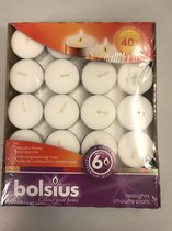 Bolsius waxinelichtje 6 uur 2 dozen van 40 stuks