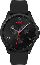 HUGO HU1530034 #RISK -  Polshorloge - Rubber - Zwart - Ø 41 mm