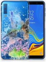 Geschikt voor Samsung Galaxy A7 (2018) TPU-siliconen Hoesje Design Vogel
