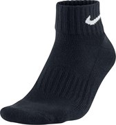 Nike Value Cotton Cushion Quarter  Sportsokken - Maat 42 - Unisex - zwart/wit Maat 42-46