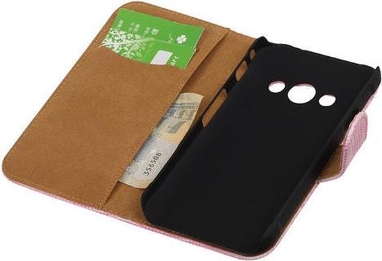 Etui Portefeuille Bookstyle pour Samsung Galaxy Xcover 3 Mini Snake Pink - Housse Etui