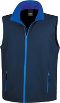 Softshell casual bodywarmer navy blauw voor heren - Outdoorkleding wandelen/zeilen - Mouwloze vesten XL (42/54)