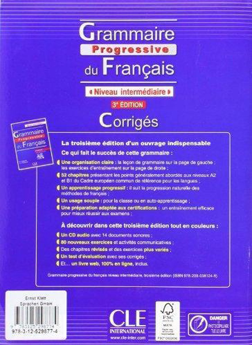 Grammaire Progressive Du Fran Ais Nivea 9783125298774 Odile