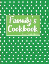 Family's Cookbook Green Polka Dot Edition