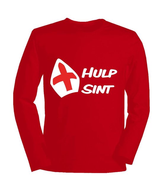 T Shirt met opdruk "Hulp Sint" maat 74/80