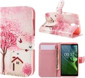 Qissy Tree And House portemonnee case hoesje voor Nokia 3310 2017