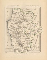 Historische kaart, plattegrond van gemeente Wonseradeel in Friesland uit 1867 door Kuyper van Kaartcadeau.com
