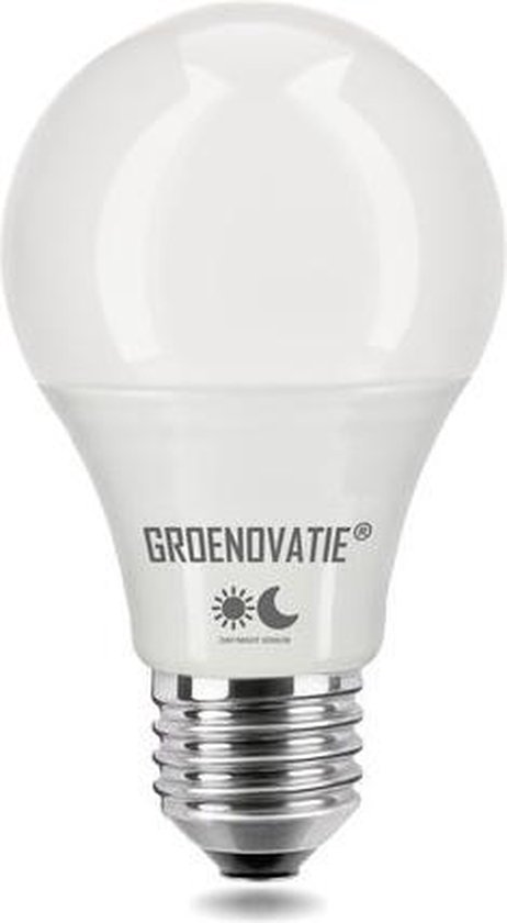 Groenovatie LED Lamp E27 Fitting - 5W - mm - Schemersensor - Warm Wit | bol.com