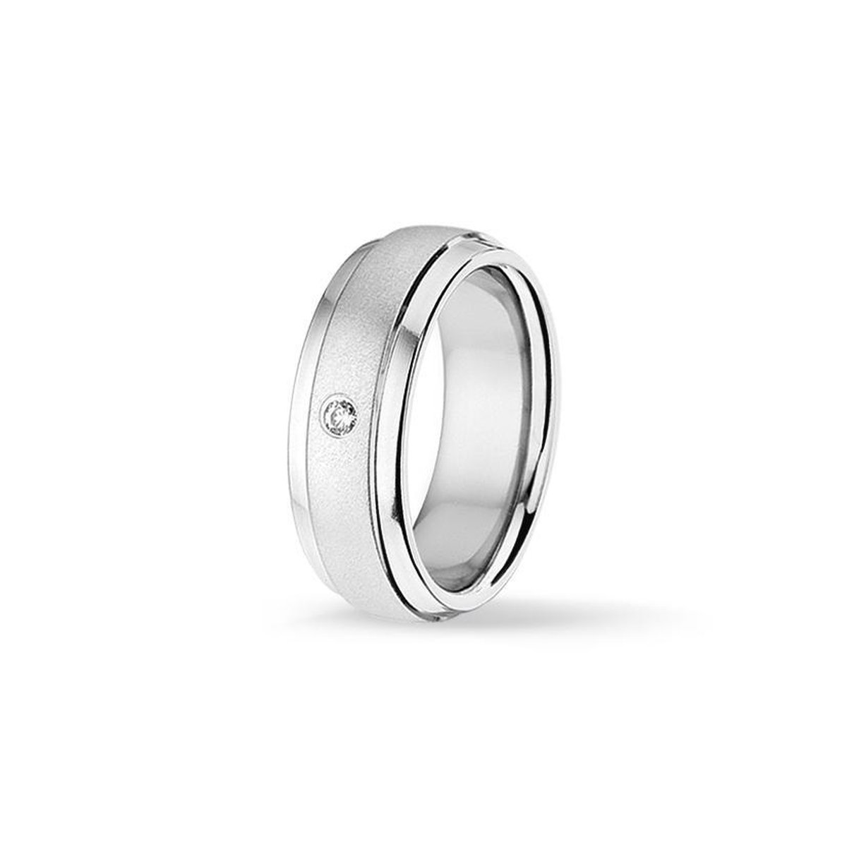 Ring in edelstaal