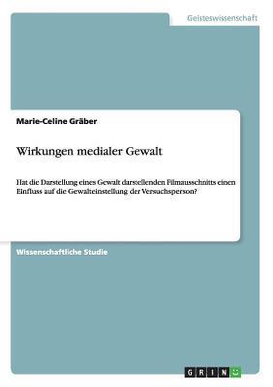 Wirkungen medialer Gewalt - cover