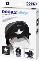 Dooky zonnescherm voor kinderwagen - zwart met reflecterende ster