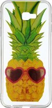 Shop4 - Samsung Galaxy J4 Plus Hoesje - Zachte Back Case Ananas