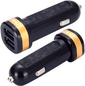 LDNIO C21 Zwart 2 USB Port Autolader 2.1A met Type C USB Kabel geschikt voor o.a Wileyfox Swift 2 2X Plus