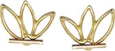 Rhylane® Lotus bloem oorbellen - knopjes - goudkleurig – 1,8 x 1,6 cm