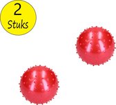 BDO Massagebal 2 stuks – 10cm – Ideaal voor binnen – Speelbal – Educatief Stevig – Rood