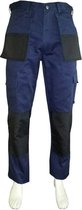 Yoworkwear Werkbroek polyester/katoen navy/zwart maat 55