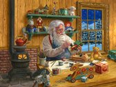 Diamond painting - Kerstman met speelgoed - 20x15cm