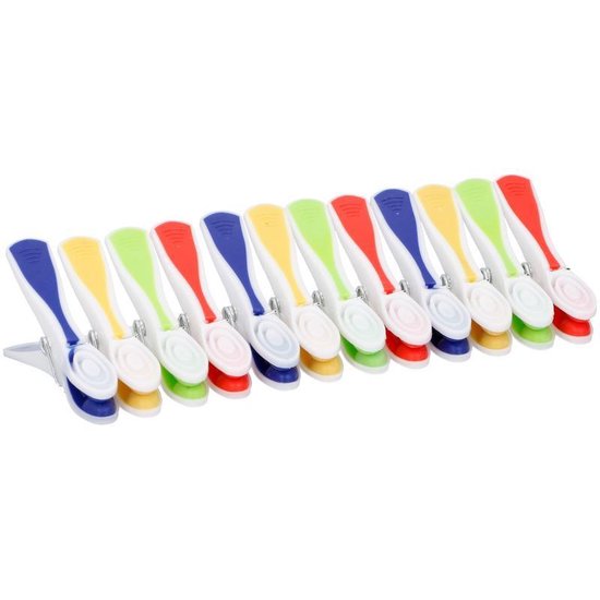 Gekleurde wasknijpertjes 24 stuks - plastic knijpers / wasspelden | bol.com