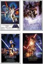 Star Wars posters - set van 4 verschillende posters - formaat 61x91,5 cm - aanbieding