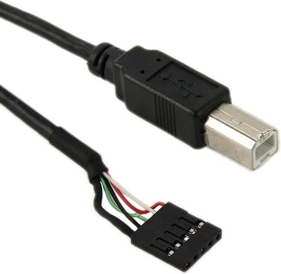 Connecteur femelle de la carte mère à 5 broches vers câble adaptateur mâle  USB 2.0 B,... | bol.com