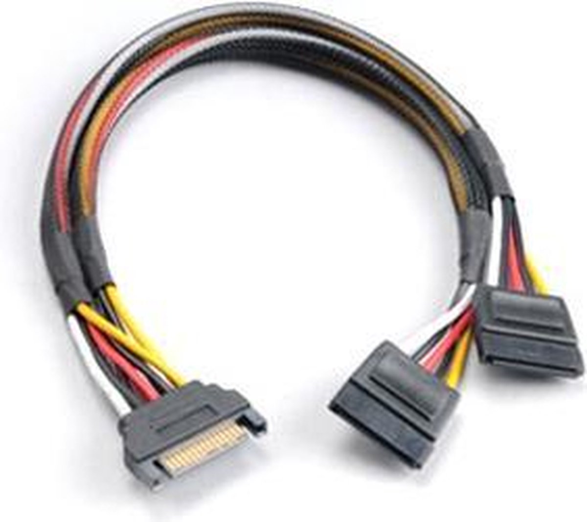 Akasa SATA Power Splitter, Male 15pin SATA to 2 x 15pin SATA Female power connectors