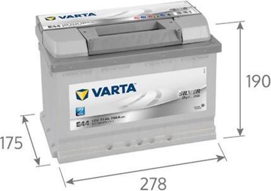 Varta Silver Dynamic E44 accu 12V 77Ah(20h) | bol.com