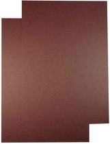 Carton A4 de luxe - Lin Bordeaux - 100 Feuilles