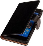 PU Leder Zwart Sony Xperia E3 Book/Wallet case/case Telefoonhoesje