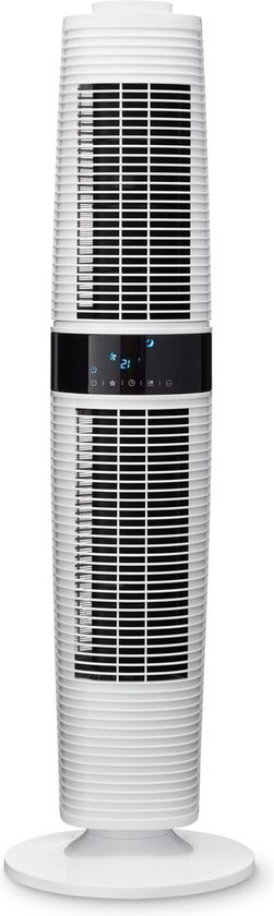 Clean Air Optima® CA-406W - Design Torenventilator - Ventilator met Temperatuursensor - Dynamische luchtstroom - Timerfunctie - Stoffilter - Oscillatie: 90º en 360º