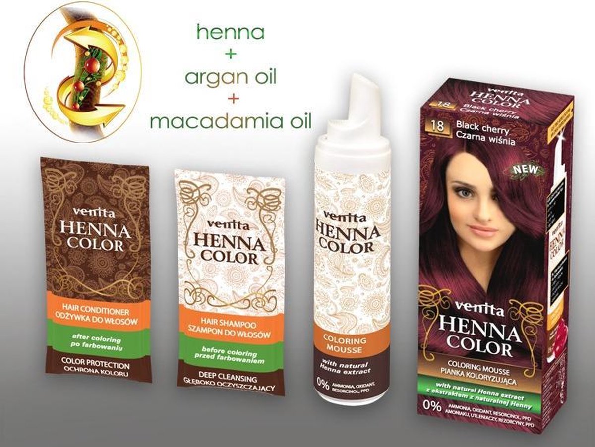 Venita HENNA COLOR MOUSSE Teinture pour cheveux naturelle au henné n