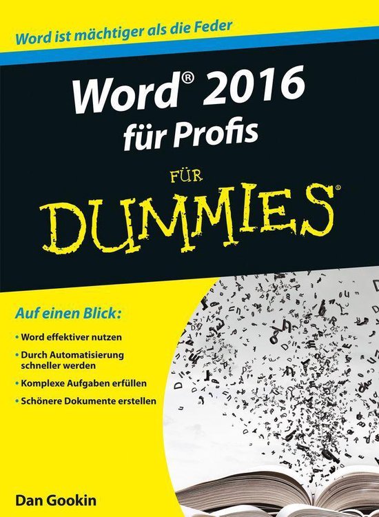 Für Dummies - Word 2016 für Profis für Dummies - cover