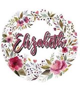 Elizabeth Floral Wreath Personalized Notebook