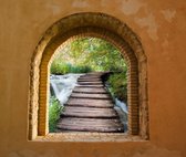 Tuinposter - Toscaans raam doorkijk 20