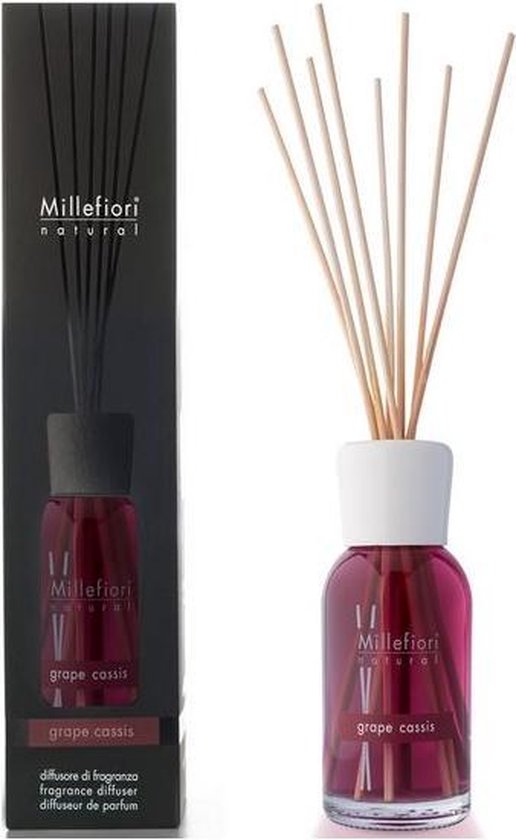 Millefiori Milano Bâtons parfumés parfumés Raisin Cassis 250 ml