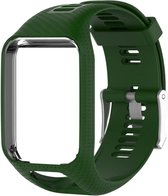 Siliconen Sportband Voor Tomtom Adventurer / Golfer 2 / Spark / Runner 2/3 - Armband Polsband Strap - Leger Groen