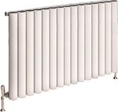 Design radiator horizontaal aluminium mat wit 60x104,5cm 1980 watt - Eastbrook Burford