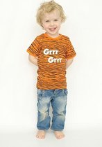 Tijger t-shirt Grrr maat 74/80 biologisch katoen dierenprint