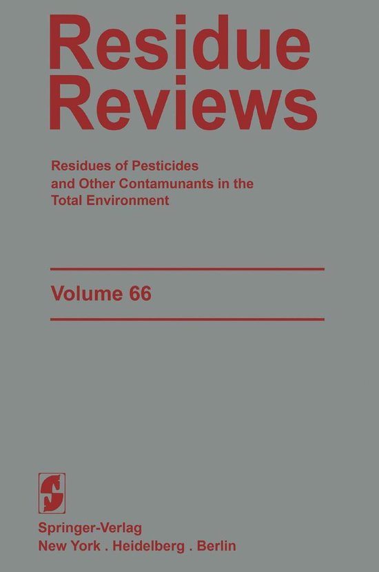 Earth and Environmental Science (R0) - Residue Reviews - cover