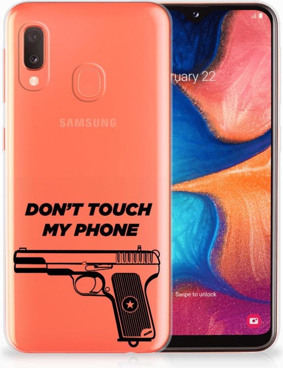 Back Cover voor Samsung Galaxy A20e Silicone-hoesje Pistol DTMP