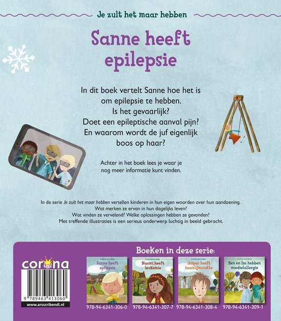 Je zult het maar hebben Sanne heeft epilepsie 9789463413060 Andy Glynne Boeken bol