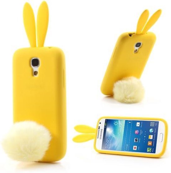 Samsung Galaxy S4 Mini Rabbit Silicone Case Geel | bol.com