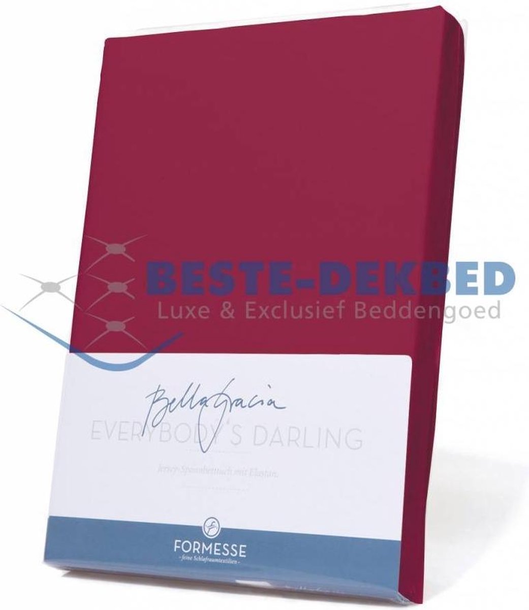 Formesse Bella Gracia Jersey Hoeslaken - Bordeaux (0030) 140-160x200-220 rood