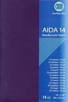 Borduurstof Aida 14 Count - Donkerblauw - Rto