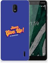 Nokia 1 Plus Uniek TPU Hoesje Never Give Up