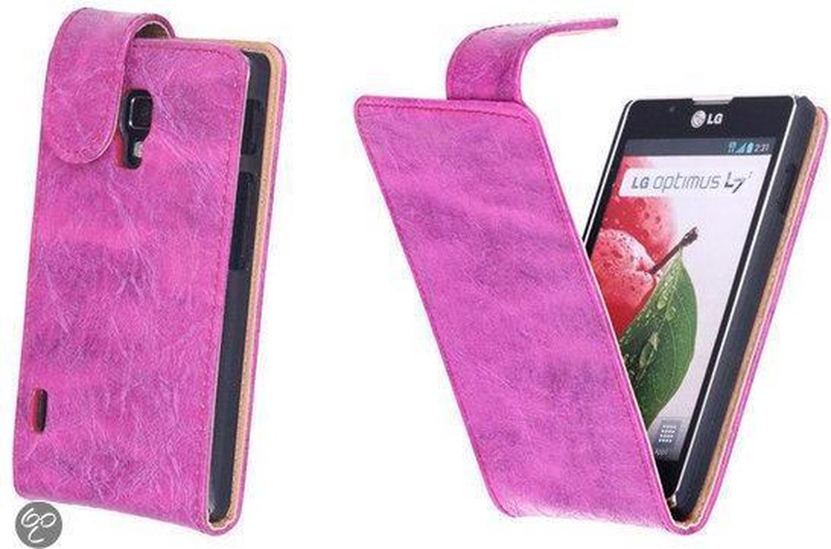 Bestcases Vintage Pink Flipcase LG Optimus L7 2 P710
