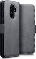 Samsung Galaxy A6+ 2018 Bookcase hoesje - CaseBoutique - Effen Grijs - Leer