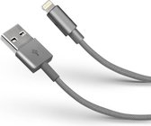 SBS Lightning MFi USB Fabric cable dark silver (1m)