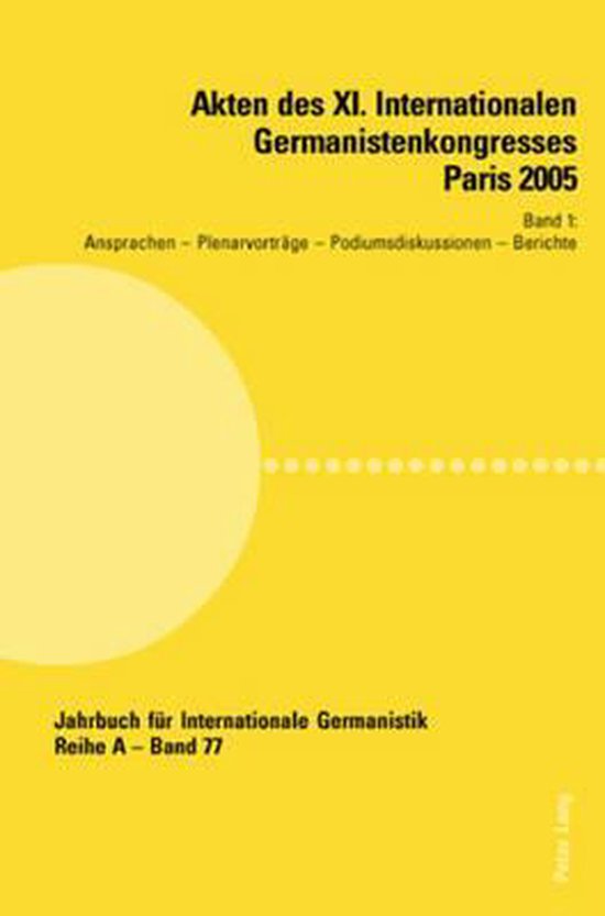 Akten des XI. Internationalen Germanistenkongresses Paris 20 ... - cover