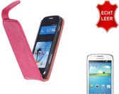 MP Case Washed Leer Classic Hoes voor Galaxy Core i8260 Roze